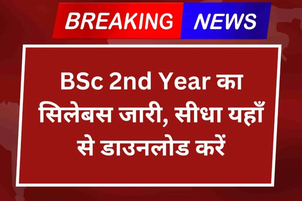BSc 2nd year syllabus 2023 in hindi PDF Download